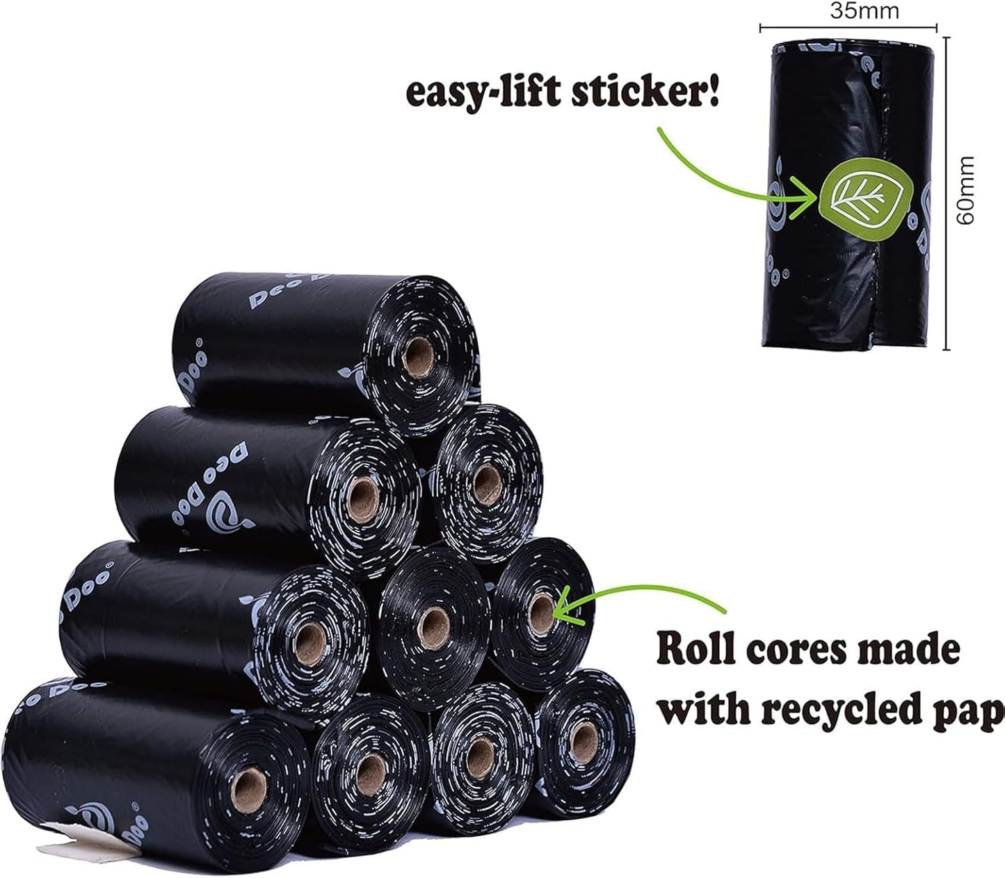 Leak-Proof Dog Poop Bags – 128 Count (8 Rolls), Eco-Friendly & Unscented – Dispenser Not Included