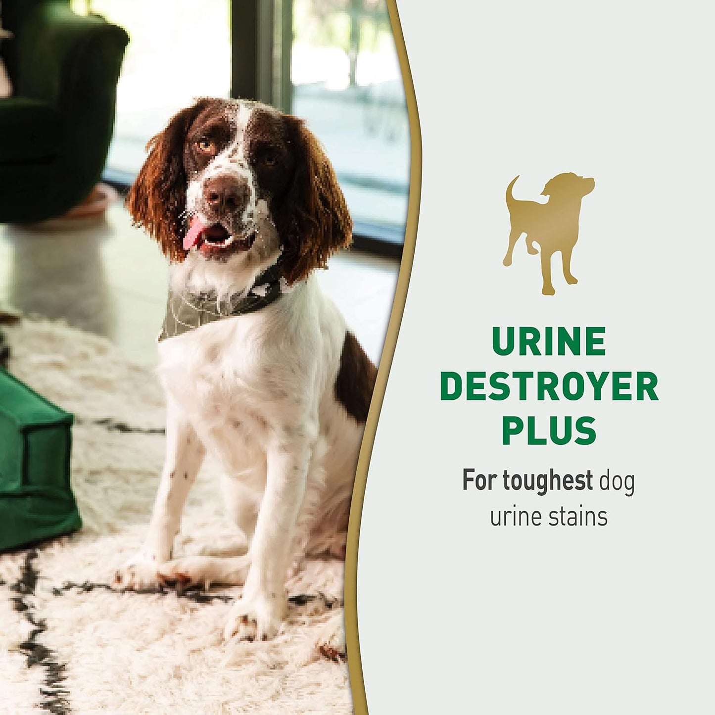 Nature’s Miracle Dog Urine Destroyer Plus, 946ml Enzymatic Formula, Removes Stains, Aloe Rain Fragrance