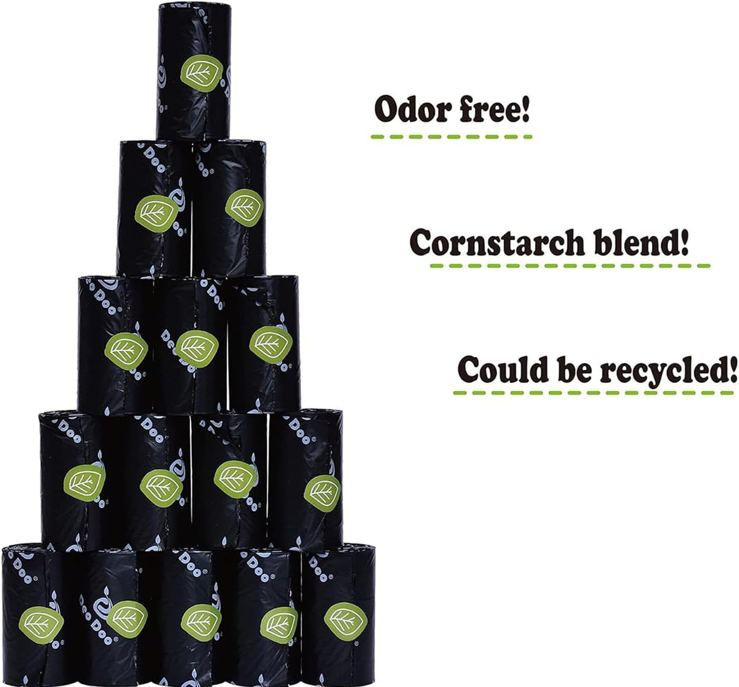 Leak-Proof Dog Poop Bags – 128 Count (8 Rolls), Eco-Friendly & Unscented – Dispenser Not Included