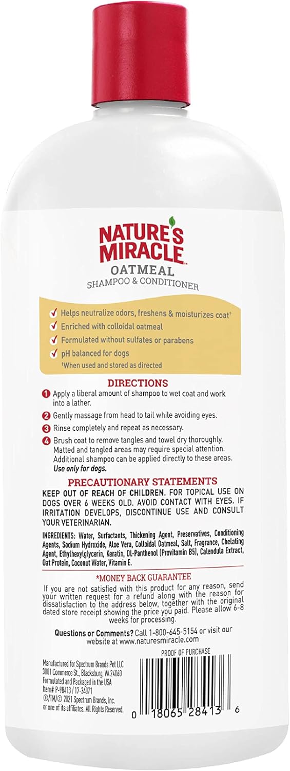 Nature’s Miracle Oatmeal Shampoo & Conditioner, 946ml