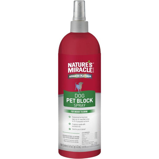 Nature’s Miracle Advanced Platinum Dog Repellent Spray, 473ml Essential Oils Formula for Indoor Training
