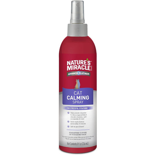 Nature’s Miracle Platinum Cat Calming Spray, 236ml Promotes Relaxation, Quick & Long-Lasting Results