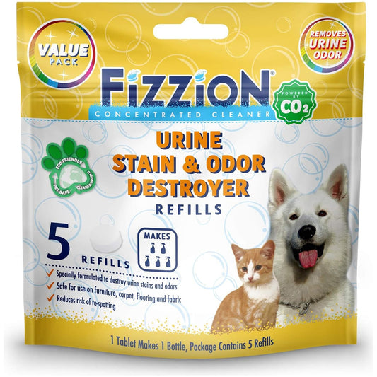 Fizzion Extra Urine Stain & Odour Destroyer with 5 Refill Pouch
