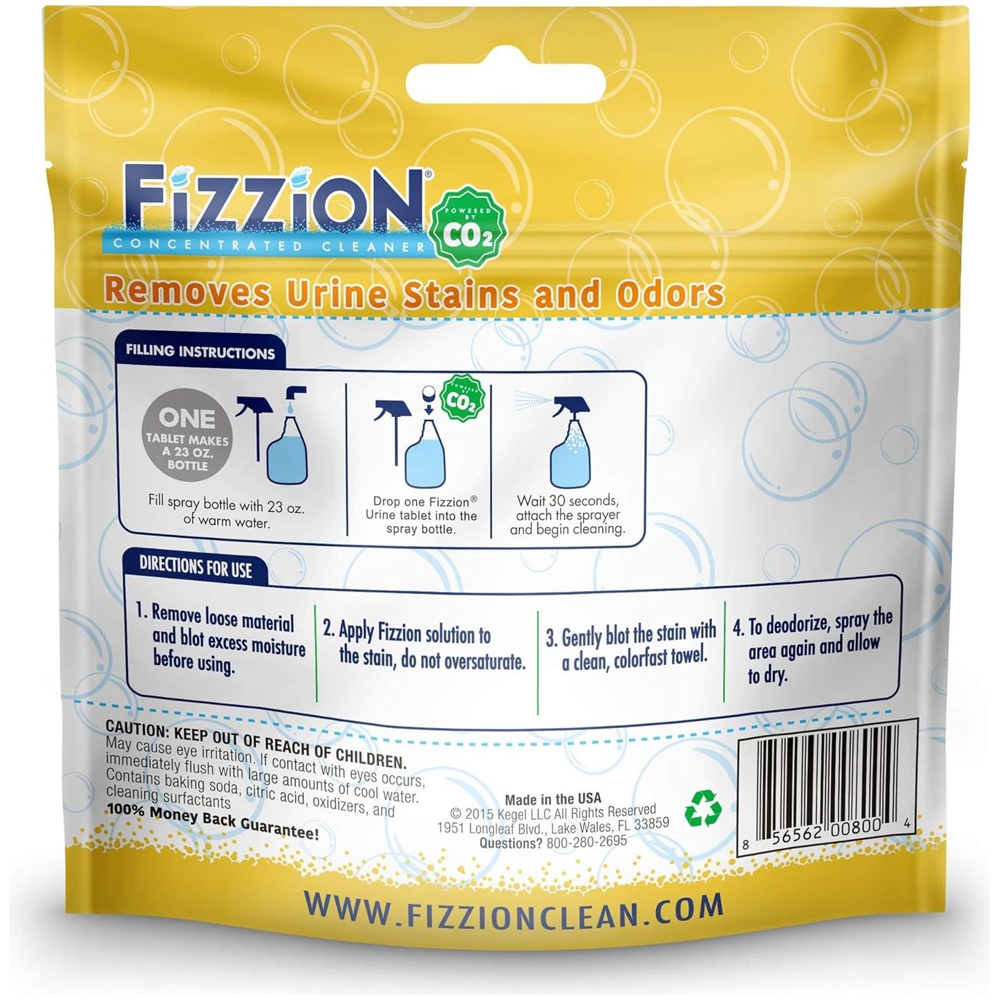 Fizzion Extra Urine Stain & Odour Destroyer with 5 Refill Pouch