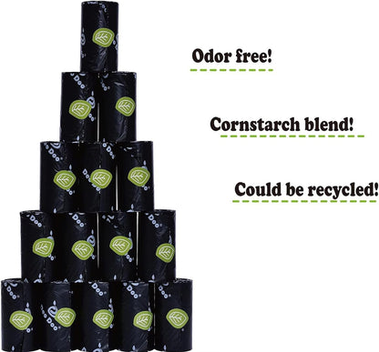 Leak-Proof Dog Poop Bags – 128 Count (8 Rolls), Eco-Friendly & Unscented – Dispenser Not Included