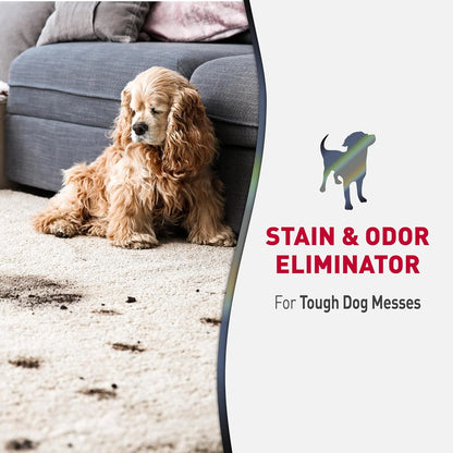 Nature’s Miracle Advanced Dog Stain & Odour Eliminator, 946ml - Enzymatic Formula, Sunny Lemon Scent, Multi-Surface Cleaner for Pet Urine, Carpet & Furniture, Trigger Spray