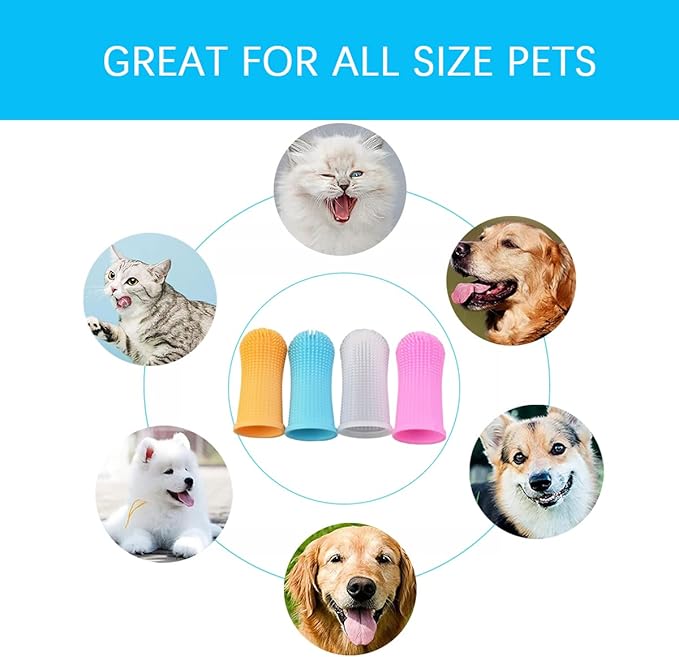 Dog Toothbrush for Dog Teeth Cleaning Dog Fingerbrush