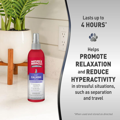 Nature’s Miracle Platinum Cat Calming Spray, 236ml Promotes Relaxation, Quick & Long-Lasting Results