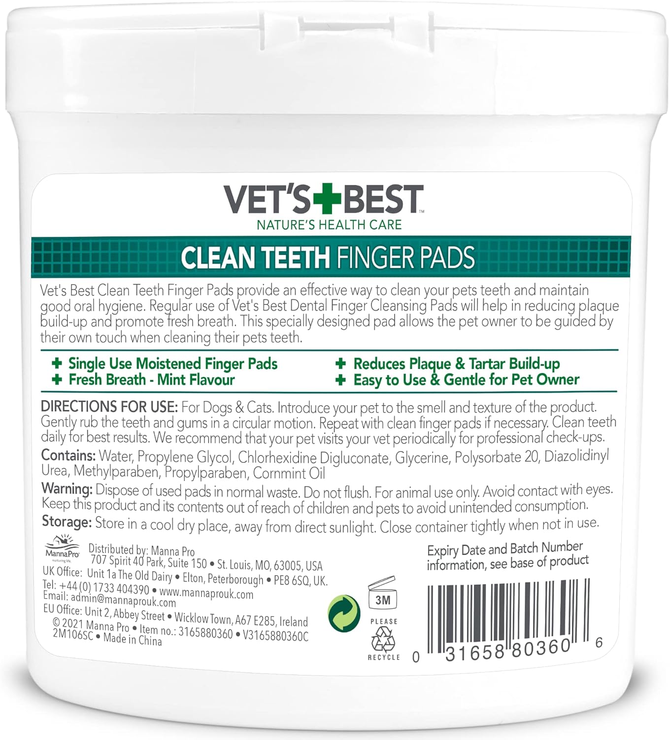 Pet Gentle Teeth Wipes, 150 Pcs Universal Cat & Dog Grooming Wipes