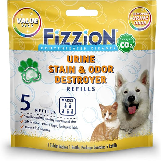 Fizzion Extra Urine Stain & Odour Destroyer with 5 Refill Pouch