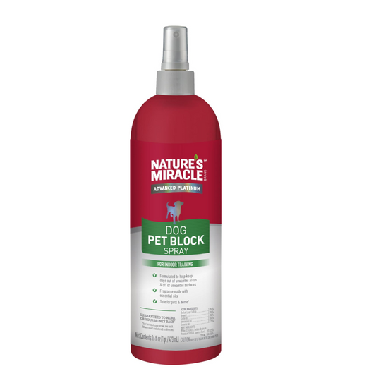 Nature’s Miracle Advanced Platinum Dog Pet Block Spray, 473ml