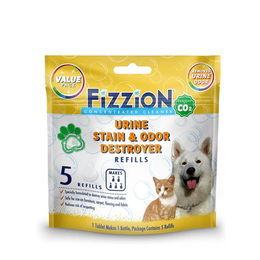Fizzion Extra Urine Stain & Odour Destroyer with 5 Refill Pouch